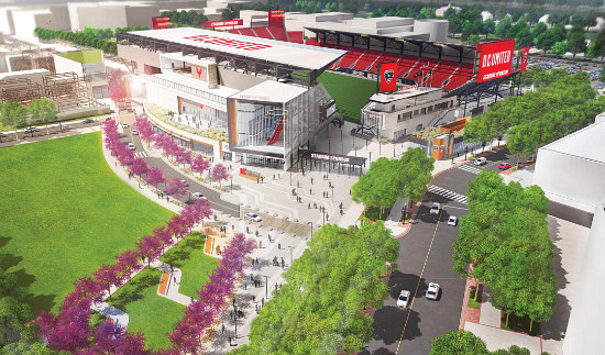 An aerial rendering of the stadium..courtesy of DCUrbanTurf An aerial rendering of the stadium..courtesy of DCUrbanTurf
